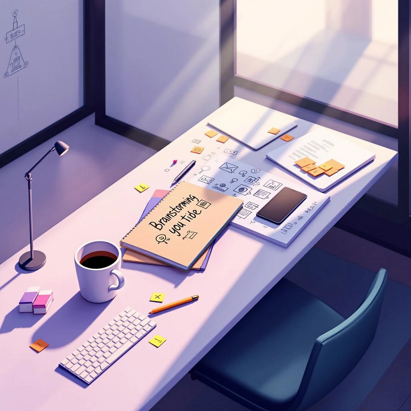 creative workspace for generating blog post ideas