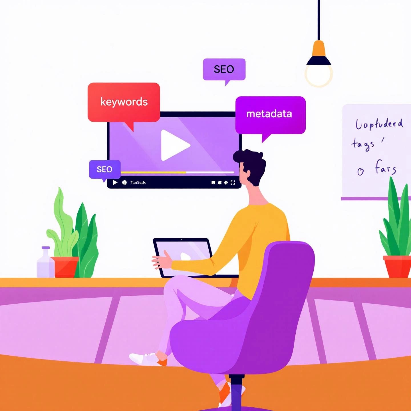 youtube creator using a tag generator to optimize video seo