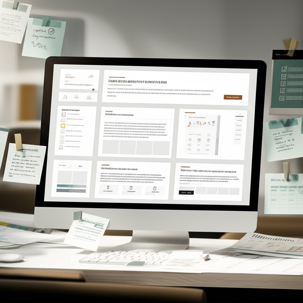modern blog post format template on a digital workspace